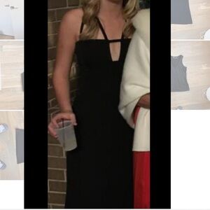 BCBG Black Maxi Halter Sheath Dress